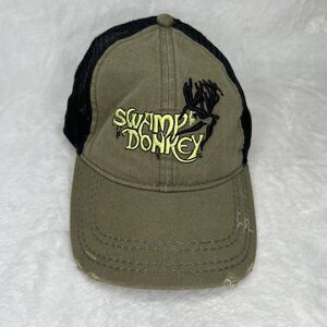 Swamp Donkey Baseball Cap Hat Mesh Back Embroidered Primos Distressed Look